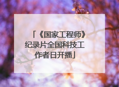《国家工程师》纪录片全国科技工作者日开播