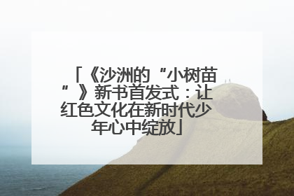 《沙洲的“小树苗”》新书首发式：让红色文化在新时代少年心中绽放