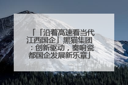 「沿着高速看当代江西国企」黑猫集团：创新驱动，奏响瓷都国企发展新乐章