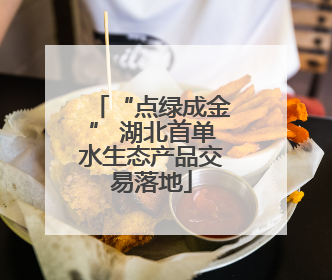 “点绿成金” 湖北首单水生态产品交易落地