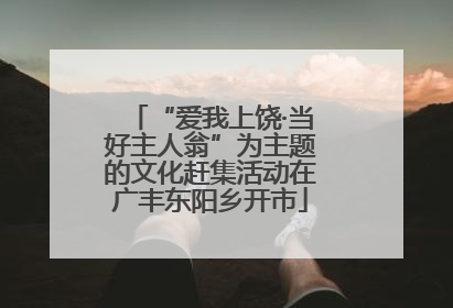 “爱我上饶·当好主人翁”为主题的文化赶集活动在广丰东阳乡开市