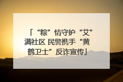 “粽”情守护“艾”满社区 民警携手“黄鹤卫士”反诈宣传