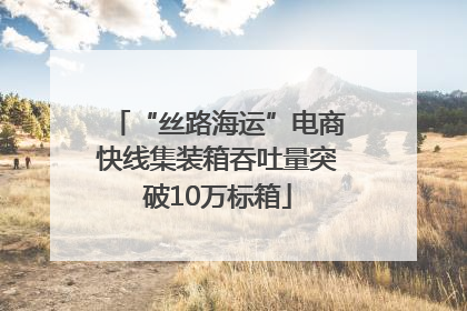 “丝路海运”电商快线集装箱吞吐量突破10万标箱