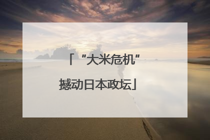 “大米危机”撼动日本政坛