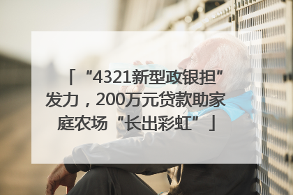 “4321新型政银担”发力，200万元贷款助家庭农场“长出彩虹”