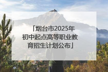 烟台市2025年初中起点高等职业教育招生计划公布