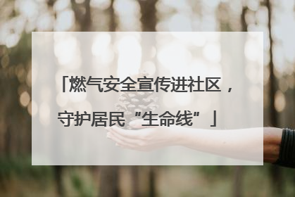 燃气安全宣传进社区，守护居民“生命线”