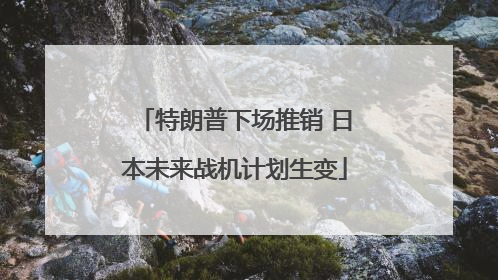 特朗普下场推销 日本未来战机计划生变