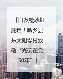 白发绘就红底色！新乡县东大阳堤村致敬“光荣在党50年”