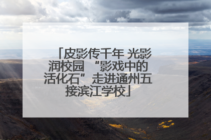 皮影传千年 光影润校园 “影戏中的活化石”走进通州五接滨江学校