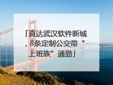 直达武汉软件新城，8条定制公交带“上班族”通勤