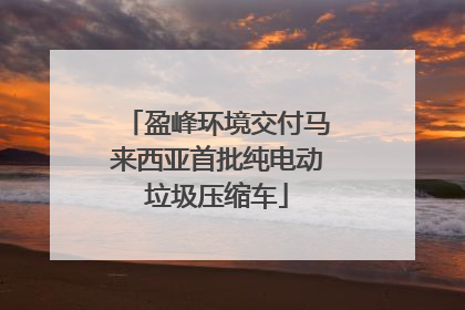 盈峰环境交付马来西亚首批纯电动垃圾压缩车