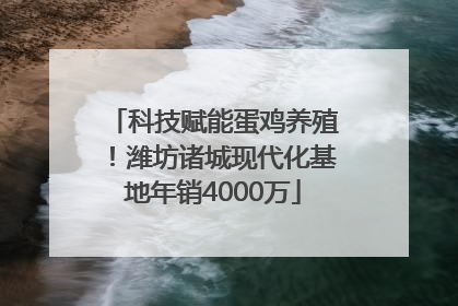 科技赋能蛋鸡养殖！潍坊诸城现代化基地年销4000万
