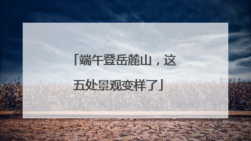 端午登岳麓山，这五处景观变样了