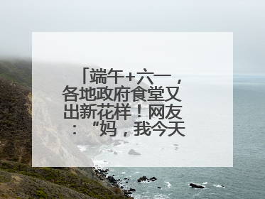 端午+六一，各地政府食堂又出新花样！网友：“妈，我今天不回家吃了”