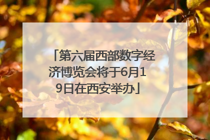 第六届西部数字经济博览会将于6月19日在西安举办