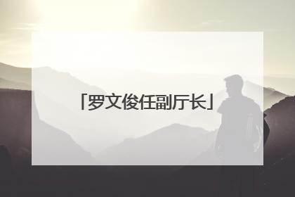 罗文俊任副厅长