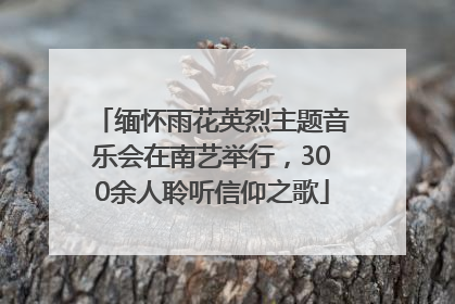 缅怀雨花英烈主题音乐会在南艺举行，300余人聆听信仰之歌