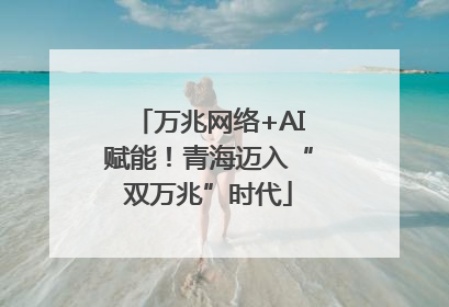 万兆网络+AI赋能！青海迈入“双万兆”时代