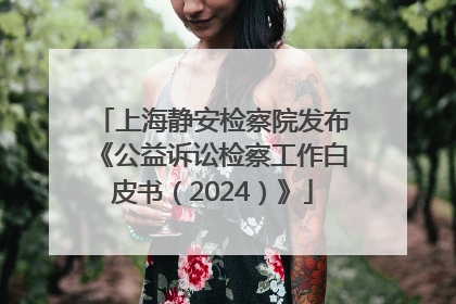 上海静安检察院发布《公益诉讼检察工作白皮书（2024）》