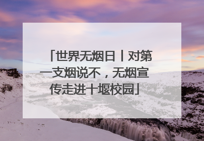 世界无烟日丨对第一支烟说不，无烟宣传走进十堰校园