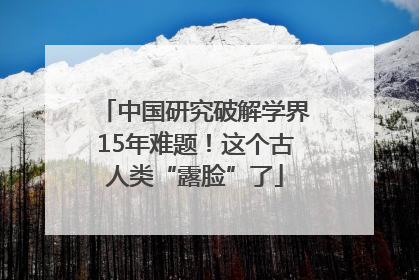 中国研究破解学界15年难题！这个古人类“露脸”了