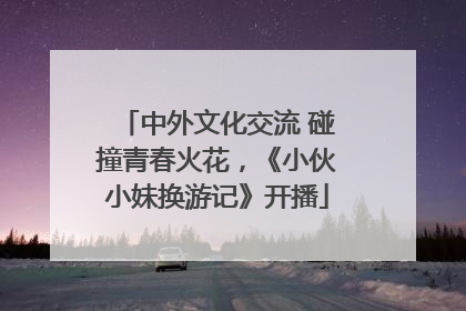中外文化交流 碰撞青春火花，《小伙小妹换游记》开播