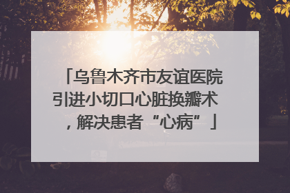 乌鲁木齐市友谊医院引进小切口心脏换瓣术，解决患者“心病”