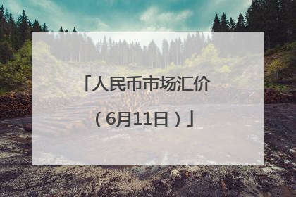 人民币市场汇价（6月11日）