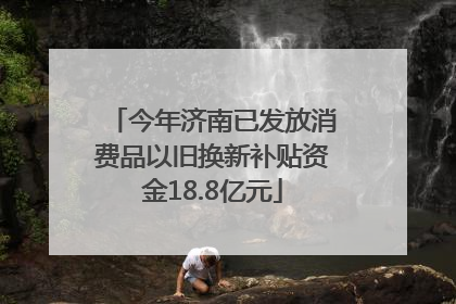 今年济南已发放消费品以旧换新补贴资金18.8亿元