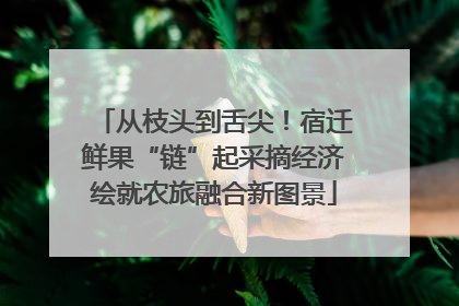 从枝头到舌尖！宿迁鲜果“链”起采摘经济绘就农旅融合新图景