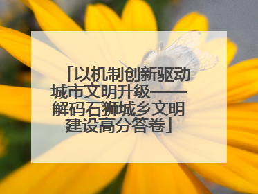 以机制创新驱动城市文明升级——解码石狮城乡文明建设高分答卷