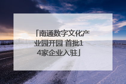 南通数字文化产业园开园 首批14家企业入驻