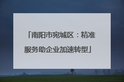 南阳市宛城区：精准服务助企业加速转型
