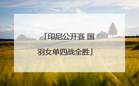 印尼公开赛 国羽女单四战全胜