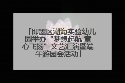 即墨区潮海实验幼儿园举办“梦想起航 童心飞扬”文艺汇演暨端午游园会活动