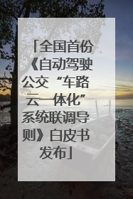 全国首份《自动驾驶公交“车路云一体化”系统联调导则》白皮书发布