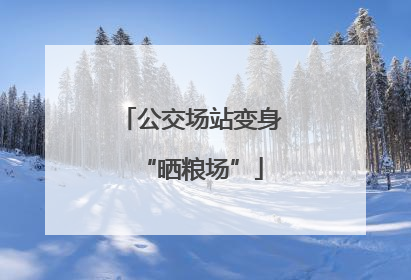公交场站变身“晒粮场”