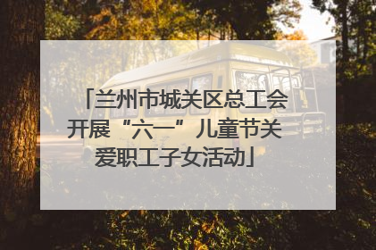 兰州市城关区总工会开展“六一”儿童节关爱职工子女活动