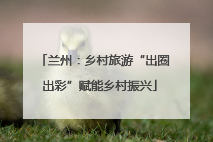 兰州：乡村旅游“出圈出彩”赋能乡村振兴
