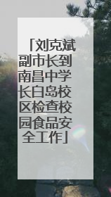 刘克斌副市长到南昌中学长白岛校区检查校园食品安全工作