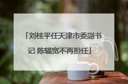 刘桂平任天津市委副书记 陈辐宽不再担任
