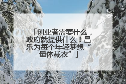 创业者需要什么，政府就提供什么！昌乐为每个年轻梦想“量体裁衣”