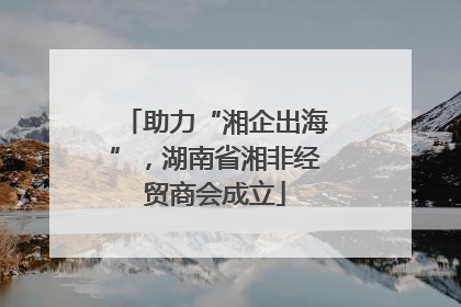 助力“湘企出海”，湖南省湘非经贸商会成立