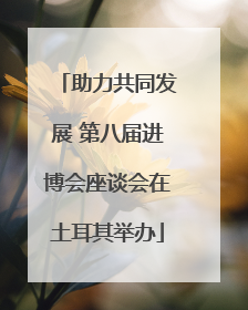 助力共同发展 第八届进博会座谈会在土耳其举办