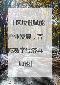 区块链赋能产业发展，普陀数字经济再加速