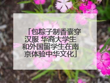 包粽子制香囊穿汉服 华裔大学生和外国留学生在南京体验中华文化