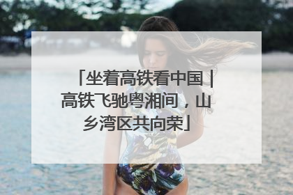 坐着高铁看中国｜高铁飞驰粤湘间，山乡湾区共向荣