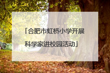 合肥市虹桥小学开展科学家进校园活动