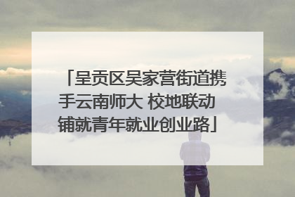 呈贡区吴家营街道携手云南师大 校地联动铺就青年就业创业路